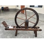 A Scottish muckle spinning wheel. 19th century. The great wheel 33½' diam.