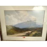 REGINALD DANIEL SHERRIN. BRITISH 1891-1971 A moorland landscape. Signed. Watercolour and gouache 14'