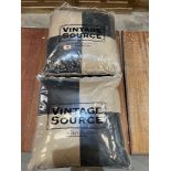 Six suedette coffee and charcoal scatter cushions