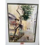 F.G. BARRATT. BRITISH 20TH CENTURY Two framed watercolours. Tossa De Mar 13½' x 9½'; Malcesine 10' x