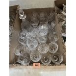 Two boxes of glassware