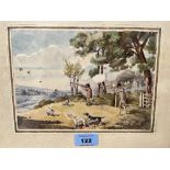 BRITISH SCHOOL. 19TH CENTURY Sporting scene. Watercolour. 6' x 8½'