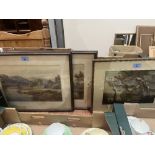 Three framed prints