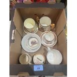 A box of Royal commemorative ware, mostly Paragon