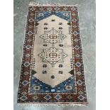 An eastern pink ground rug. 53' x 30'