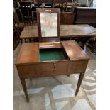 An inlaid mahogany lady's dressing table of recent manufacture. 30½' wide
