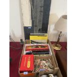 A quantity of Hornby model railway, the lot to include a box of railway tickets