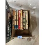 Three boxes of railway and military books