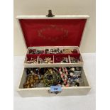 A box of costume jewellery