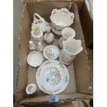 A box of Aynsley ceramics