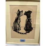 AFTER CECIL ALDIN. BRITISH 1870-1935 Dog and cat study. Print on paper 9' x 7'