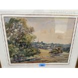 PAUL SMYTH. BRITISH 1883-1963 Landscape with distant town. Signed. Watercolour 10¾' x 14'