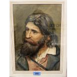 RICHARD QUICK. BRITISH 1860-1939 Italian Peasant. Signed. Watercolour 13¼' x 9¼'