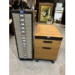 Two filing cabinets