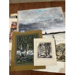 A folder of artworks