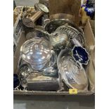 A box of platedware