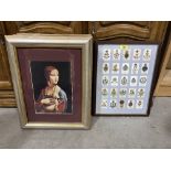 Miscellaneous pictures to include a framed set of 25 cigarette silks (5)