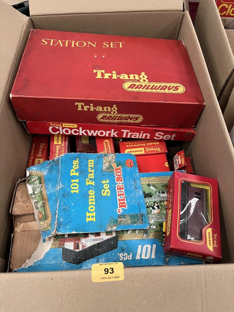 A box of model railway etc.