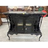 An Edward VII ebonised side cabinet 48' wide