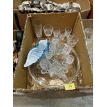 Two boxes of glassware