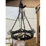 An iron hanging lamp