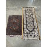 Two rugs, 64' x 24'; 36' x 24'