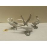 Four Lladro geese