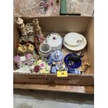 Two boxes of ceramics