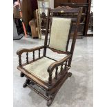 A late 19th century American rocking chair