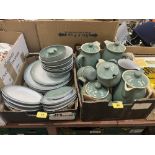 Two boxes of Denby ceramics