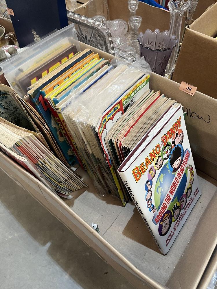 Two boxes of comics and annuals