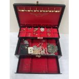 A jewellery box and jewellery contents