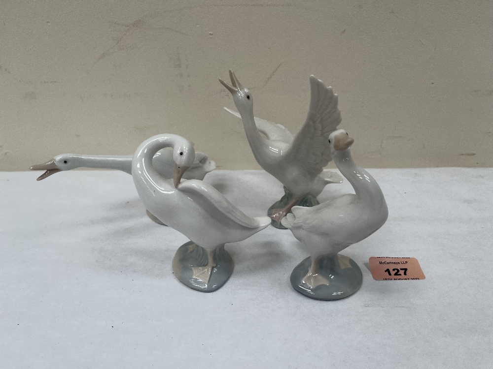 Four Lladro geese