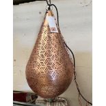 An Emporio Arts Moroccan style hanging lamp. 21' high
