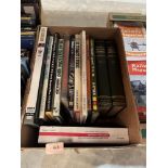 Three boxes of motoring and transport books