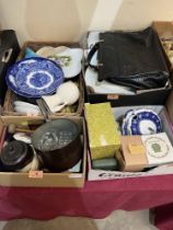 Six boxes of ceramics and sundries