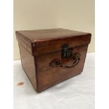 A Victorian leather hatbox, bearing stamped maker's mark for A.J. White, Hat and Cap Maker, London