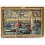 EILEEN IZARD. ST.IVES SCHOOL. c.1899-1957 Summer Moorings. Signed, signed again and inscribed on