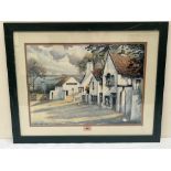 G. DUGUID. BRITISH 20TH CENTURY A Scottish village scene. Signed. Watercolour 14' x 20'