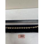 An Italian 9ct bracelet. 14g. Cased