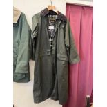 A Barbour Burghley coat. Size 34