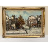 LOUIS BASSET. FRENCH Bn. 1948 Paris. Signed and inscribed. Oil on canvas 24' x 36'