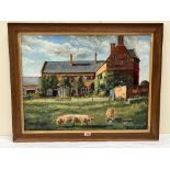 DAVID BROMLEY. BRITISH 20TH CENTURY Country house studies. A pair. Signed and dated '72. Oil on