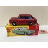 Dinky Toys. Hillman Imp Saloon 138. Boxed. (Suitcase present)