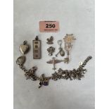 A small collection of silver jewellery