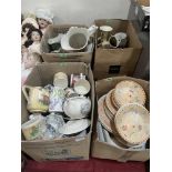 Four boxes of miscellaneous ceramics
