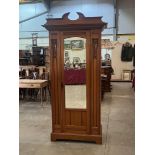 An Edward VII satinwood single wardrobe. 34' wide