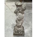 A figural bird bath pedestal 28½' high