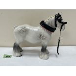 A Beswick gloss glaze heavy horse. 8¼' high