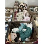11 'collector's' dolls, wigs etc.